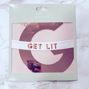 Get lit party banner decoration